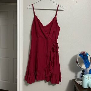Altar’d State Red Wrap Dress Women's Size Medium